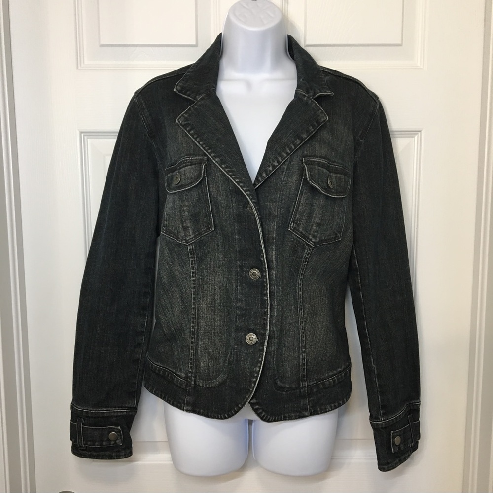 🛍️ SALE! TALBOTS Stretch Denim Jacket Sz 14